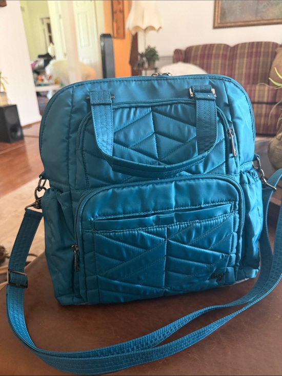 lug Handbags - lug Teal Quilted Backpack Crossbody Bag